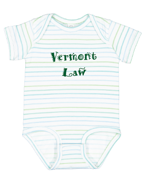 Vermont Law Onesie Marine Stripe